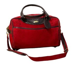 VINTAGE CARDIN MONOGRAM DUFFLE TRAVEL BAG SHOULDER STRAP UNISEX WITH KEYS‎